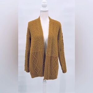 Peck & Peck Sweater Cardigan Yellow Size L